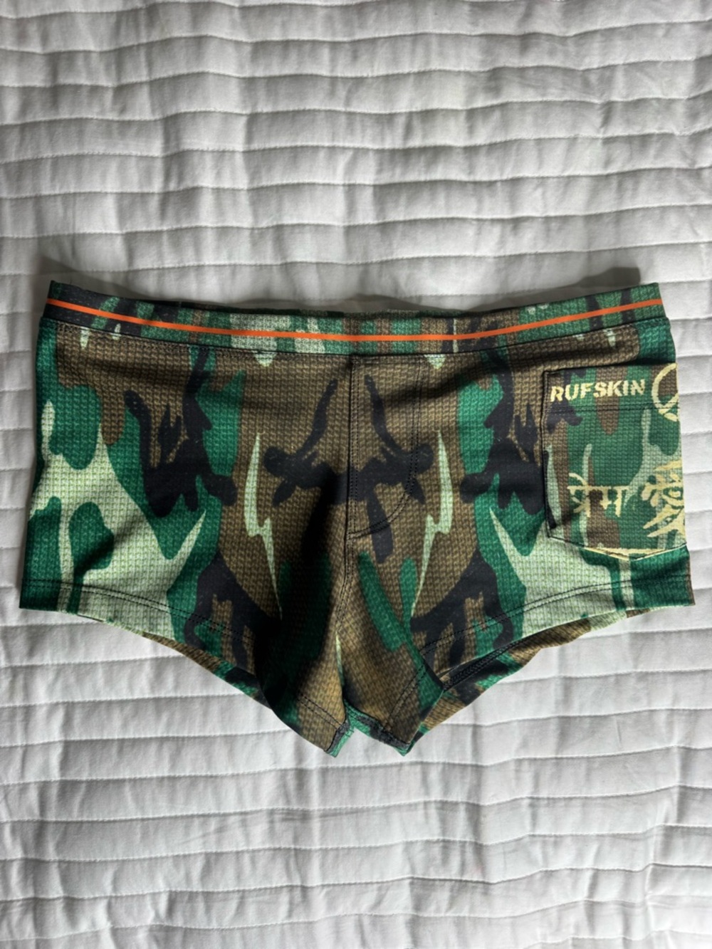 RUFSKIN Men's Camo Swim Trunks — Green Camouflage